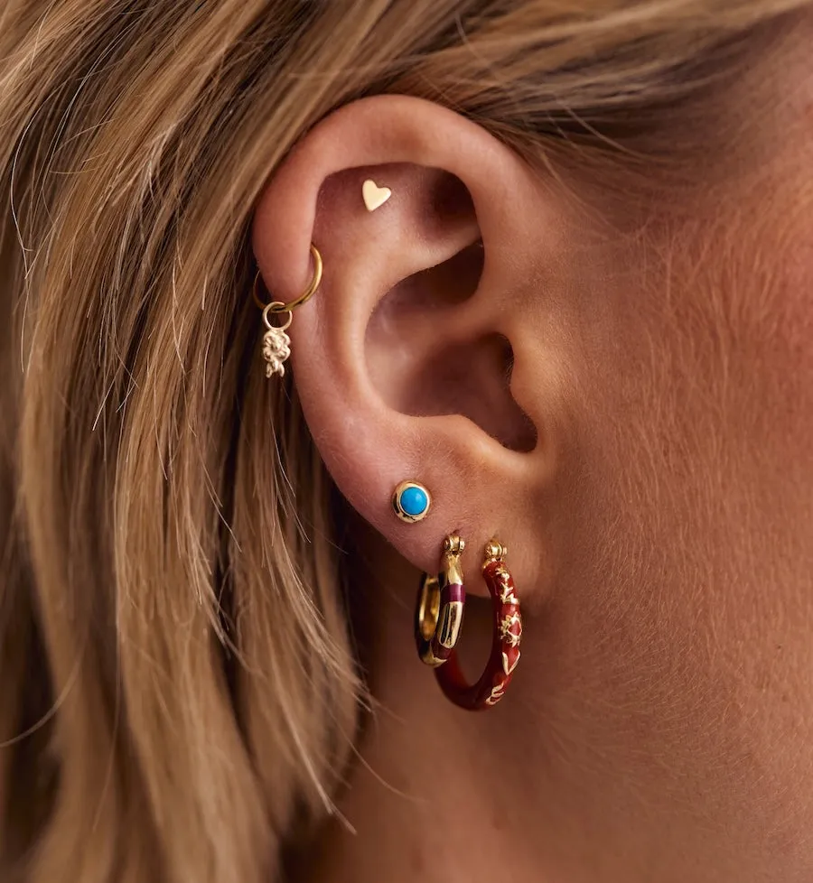 Mini Flower Earring Charm 14K sold by Anna + Nina product image thumbnail 3