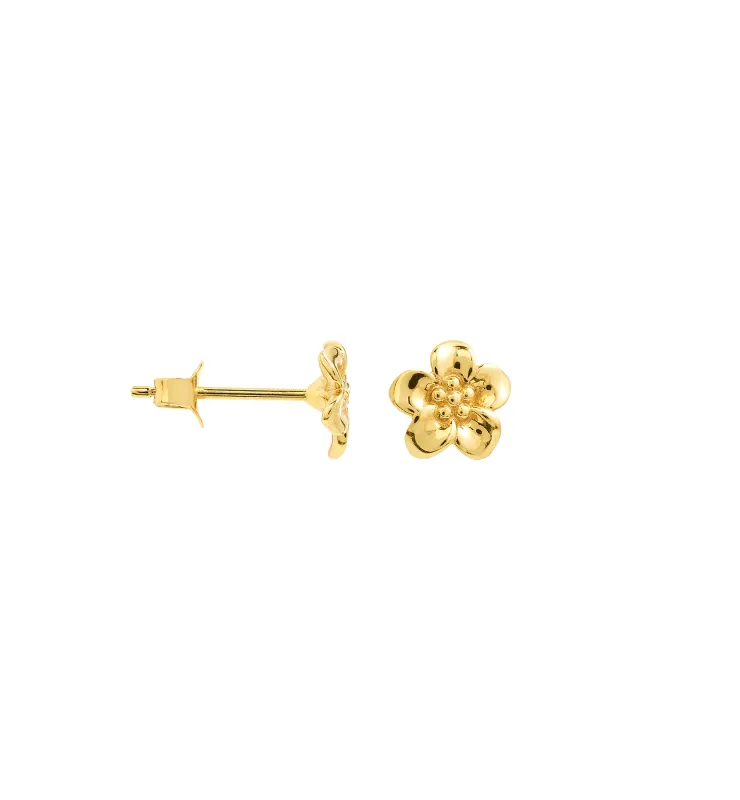 Single Flower Boy Stud Earring 14K made by Anna + Nina