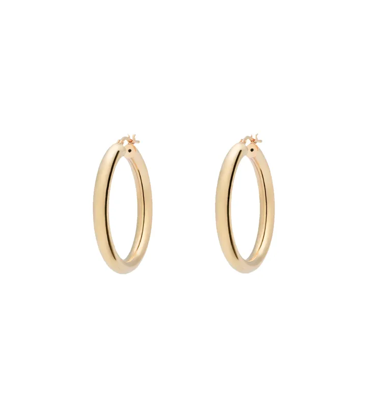 Round Plain Hoop Earrings made by Anna + Nina