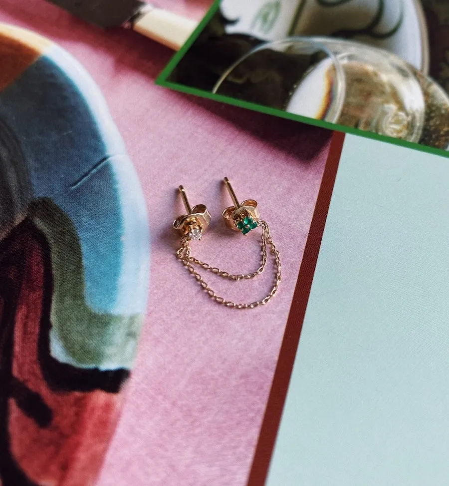 Single Enchanted Chain Stud Earring 14K sold by Anna + Nina product image thumbnail 5