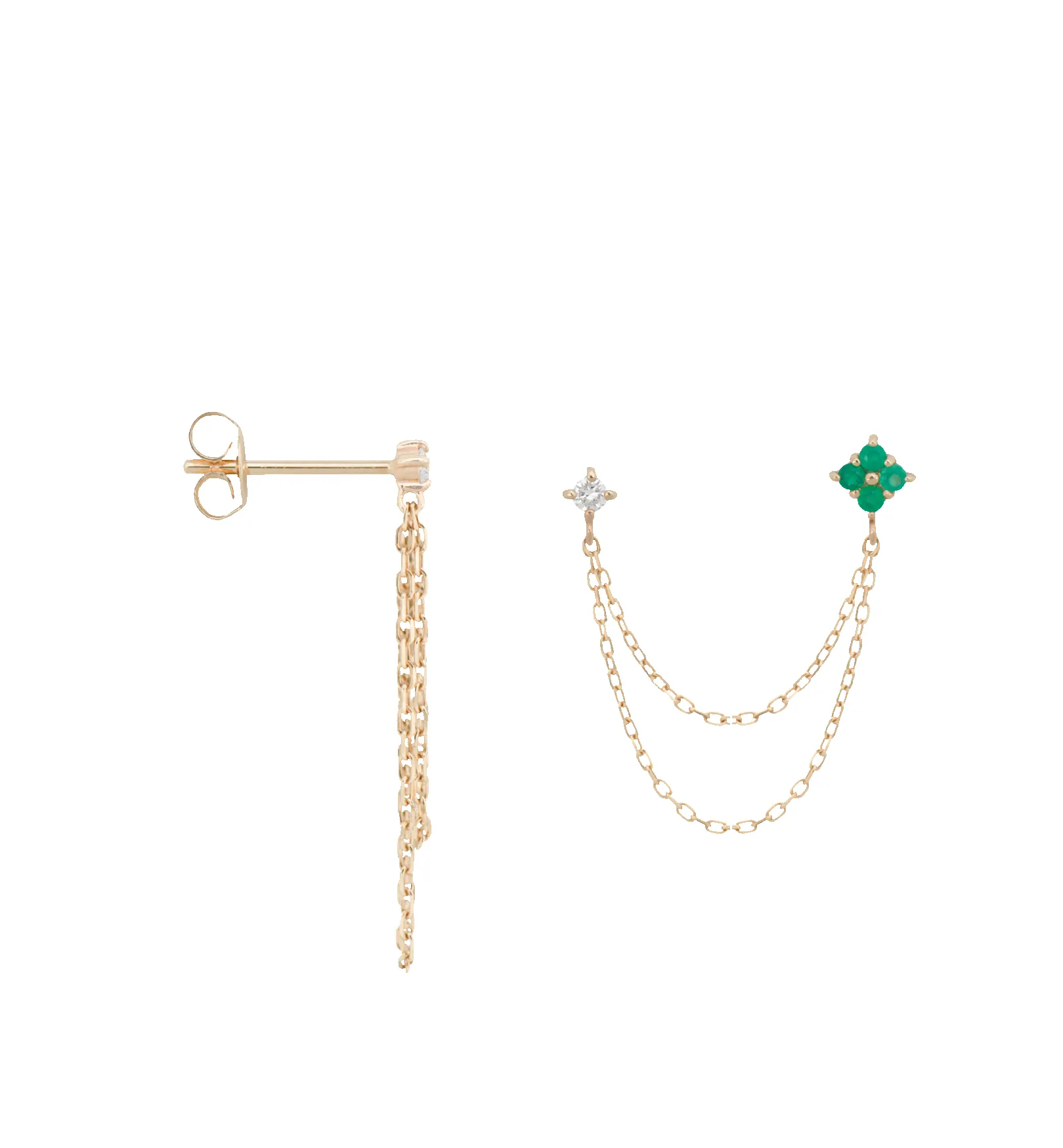 Single Enchanted Chain Stud Earring 14K sold by Anna + Nina product image thumbnail 4