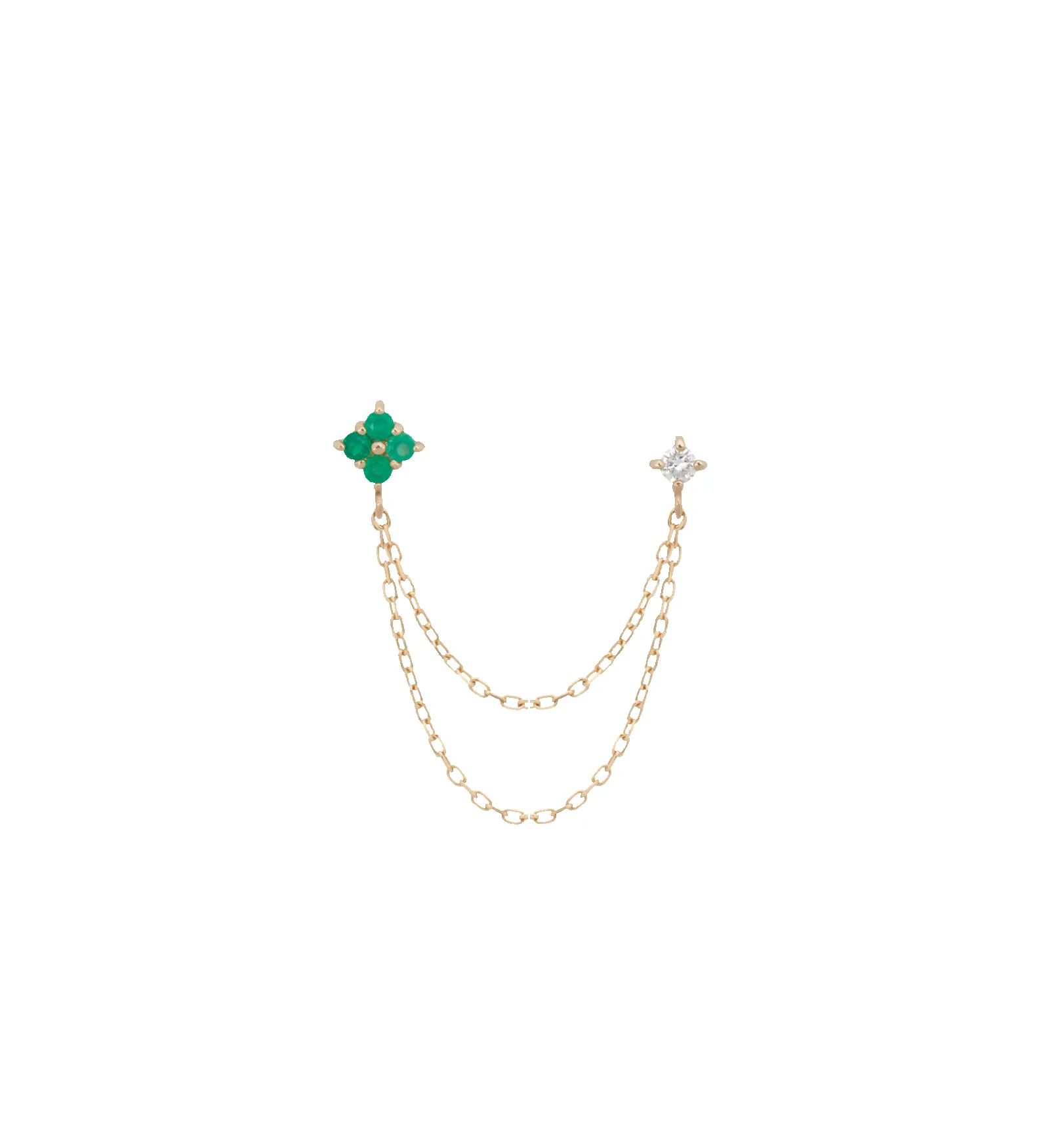 Single Enchanted Chain Stud Earring 14K sold by Anna + Nina