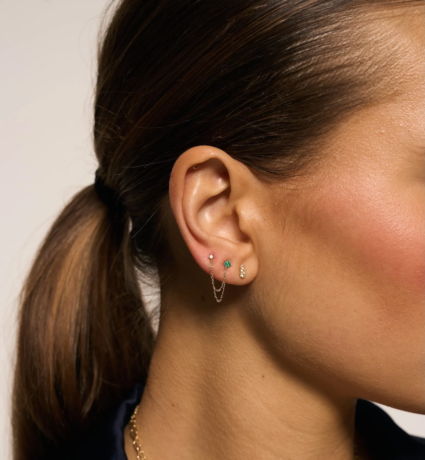 Single Enchanted Chain Stud Earring 14K sold by Anna + Nina product image thumbnail 2