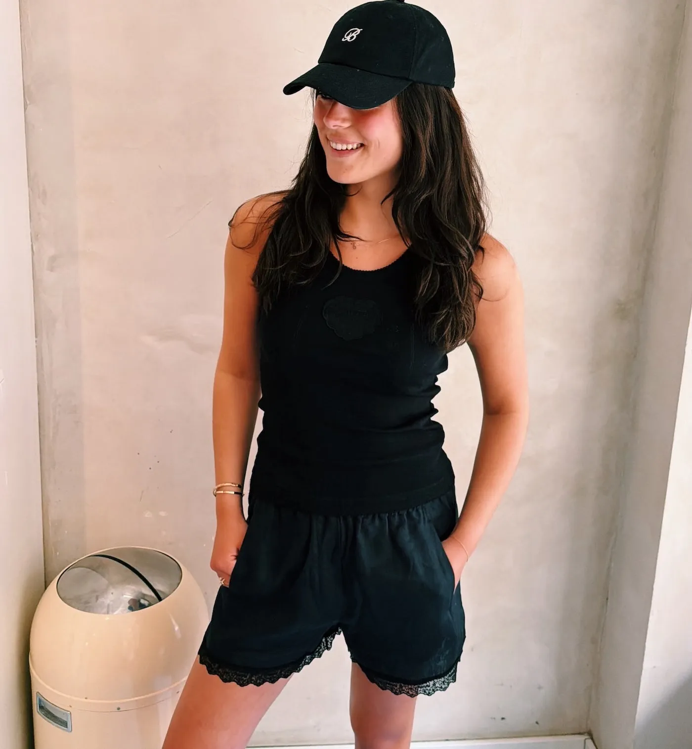 GANNI Compact Pointelle Rib Jersey Tank Top sold by Anna + Nina product image thumbnail 2