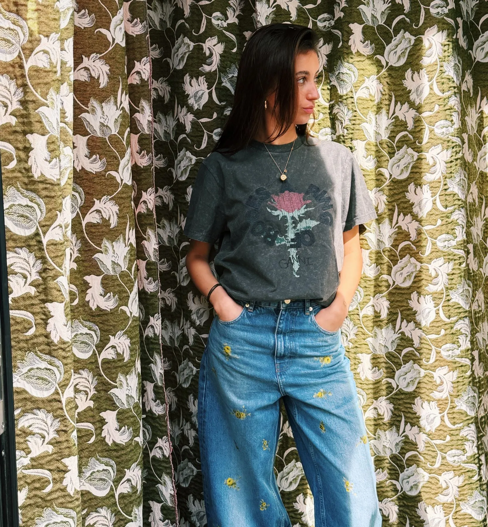 GANNI Future Heavy Jersey Embroidery T-shirt sold by Anna + Nina product image thumbnail 2