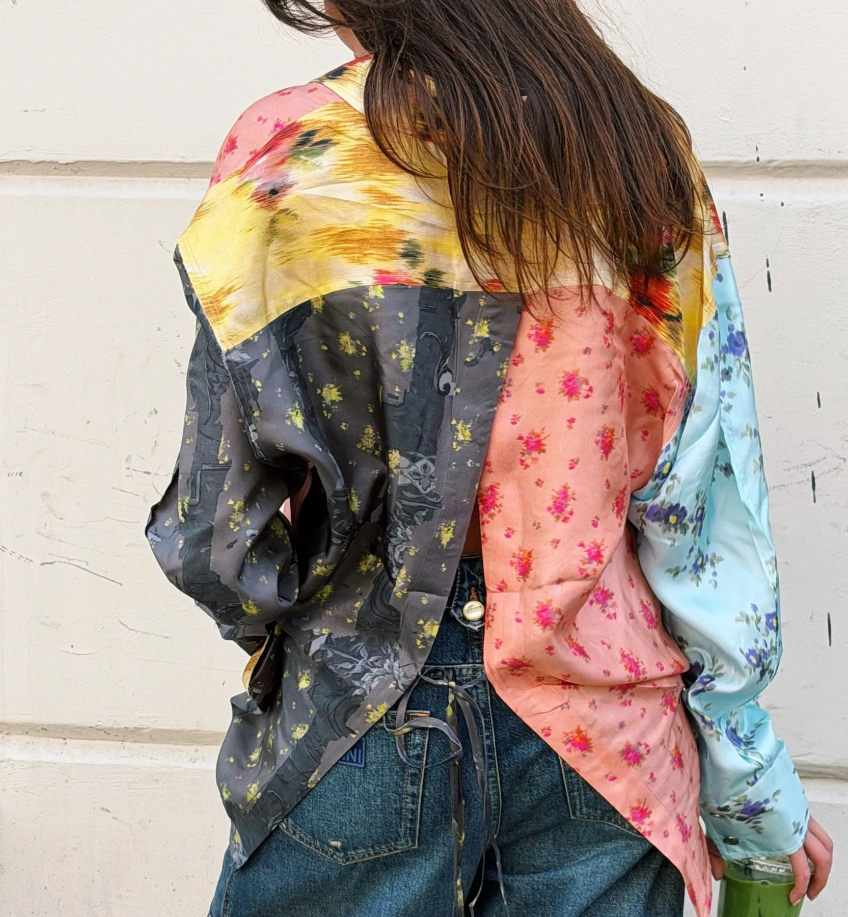 GANNI Multi Printed Silk Twill Long Sleeve Shirt sold by Anna + Nina product image thumbnail 3