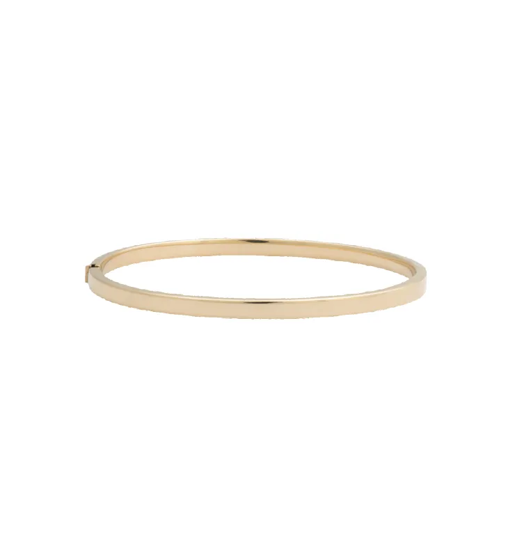 Flat Hinge Bangle 14K made by Anna + Nina