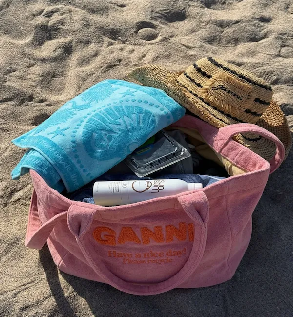 GANNI Stripe Raffia Bucket Hat sold by Anna + Nina product image thumbnail 2