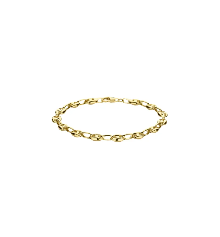 Coffee Bean Bracelet 14K made by Anna + Nina