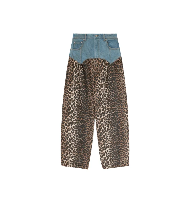GANNI Print Denim Corset Jeans made by Ganni