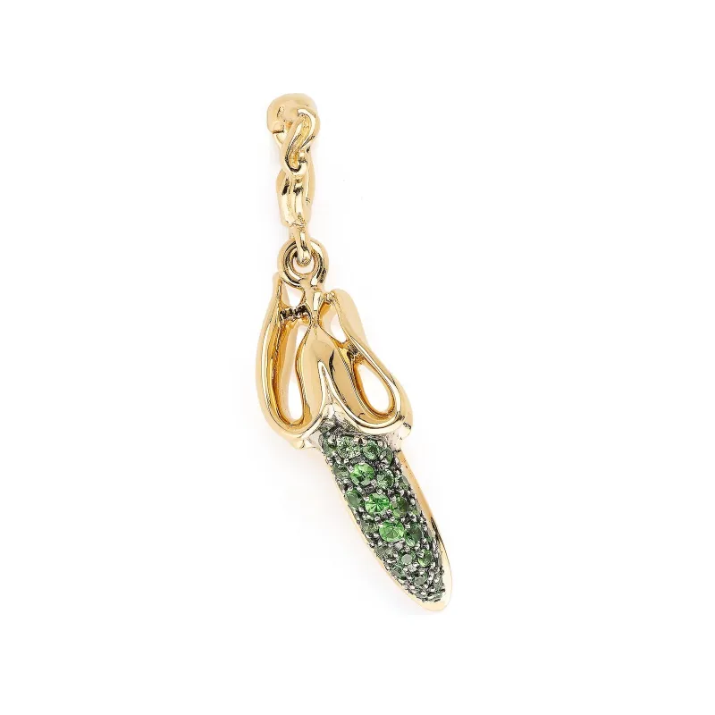 Banana Tsavorite Charm made by Bibi van der Velden