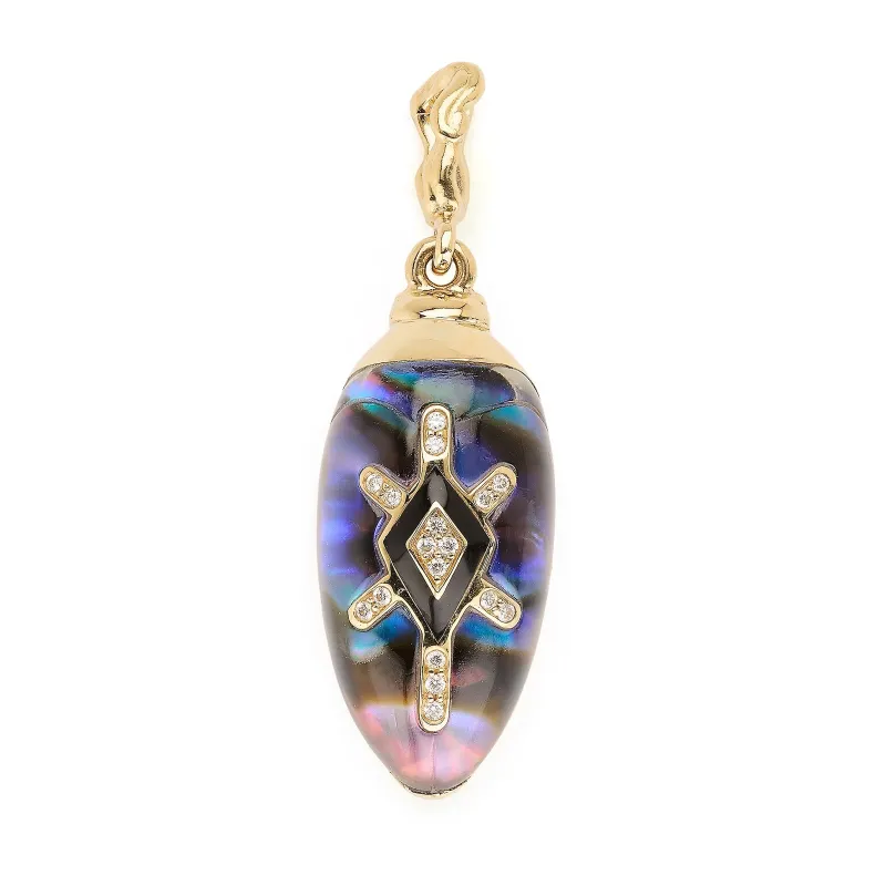 Scarab Abalone Cocktail Pendant made by Bibi van der Velden