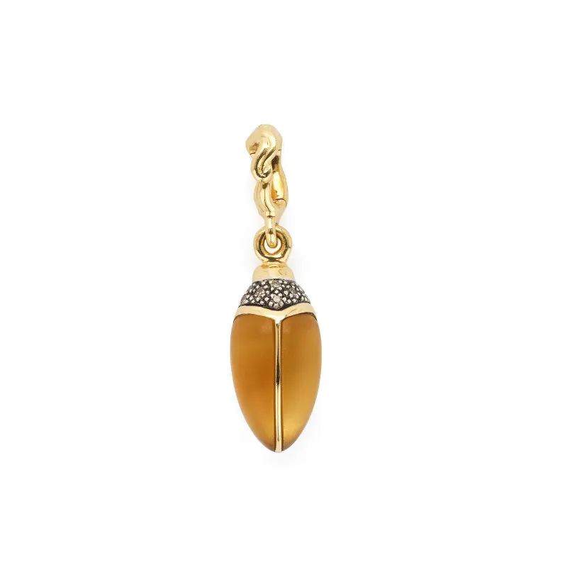 Mini Scarab Citrine Charm made by Bibi van der Velden