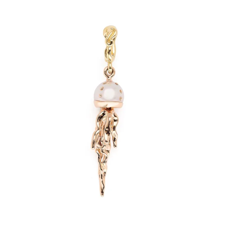 Jellyfish White Pearl Charm made by Bibi van der Velden