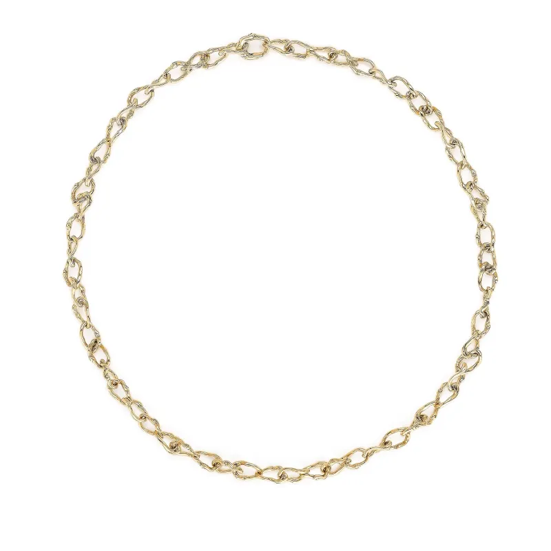 Wave Barrel Link Chain Necklace - Fine made by Bibi van der Velden