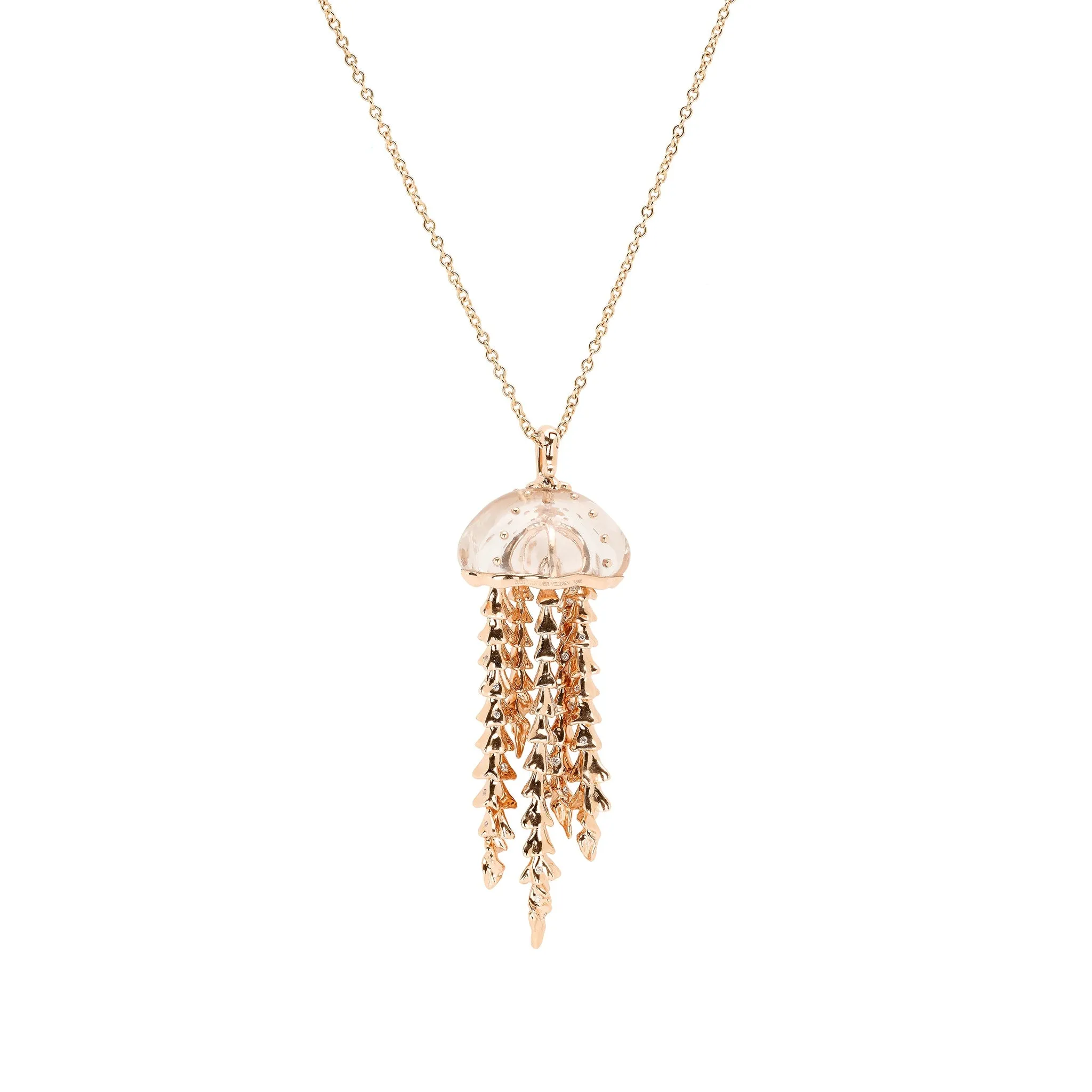 Jellyfish Quartz Pendant on a Chain sold by Bibi van der Velden