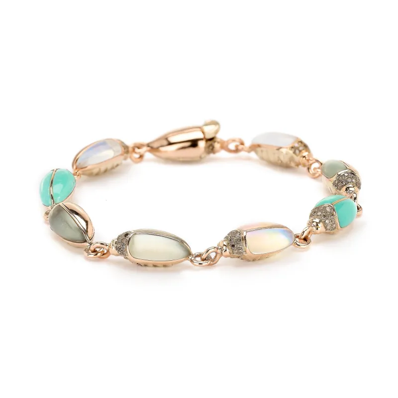 Mini Scarab Opal Eternity Bracelet made by Bibi van der Velden