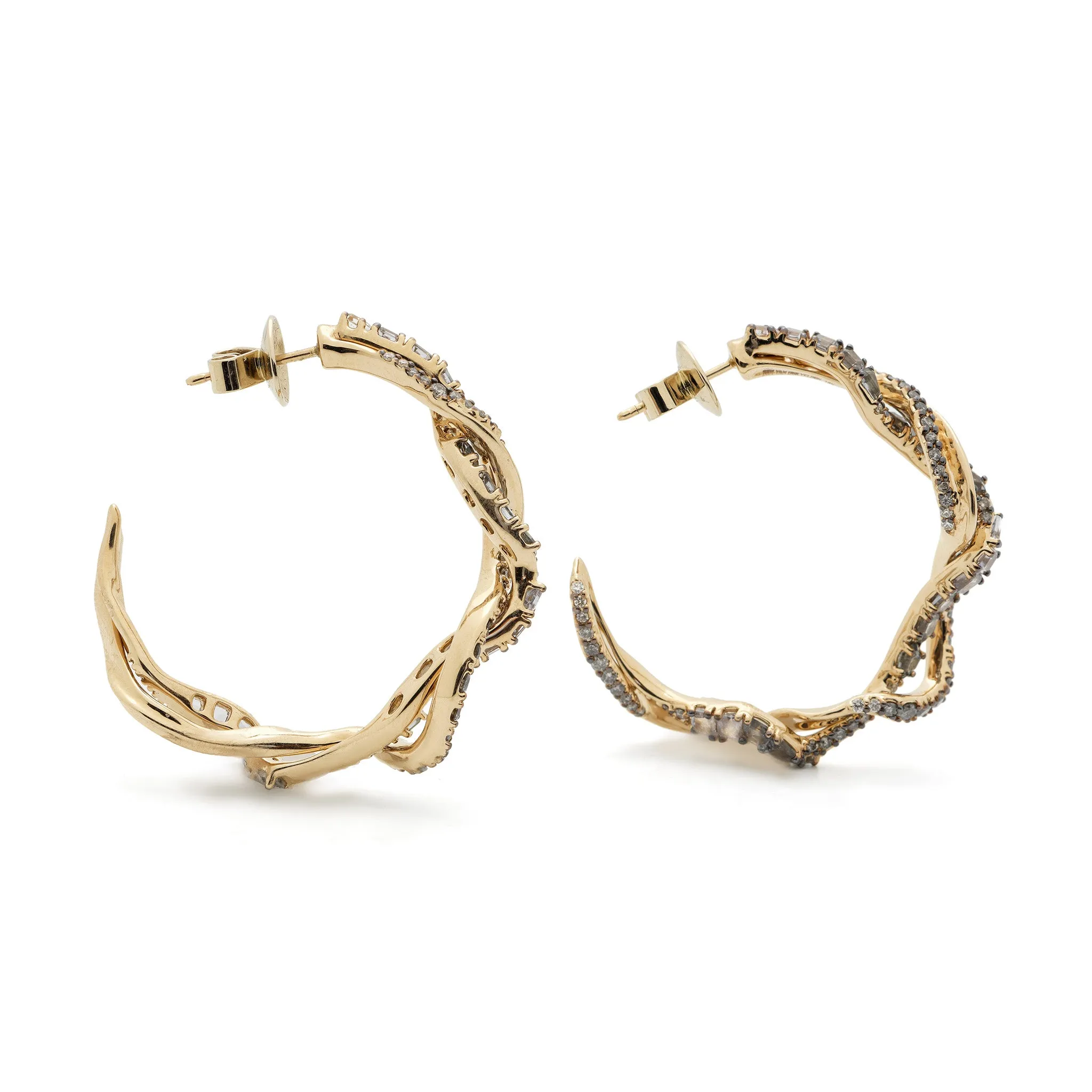 Diamond Smoke-Ring Hoop Earrings sold by Bibi van der Velden product image thumbnail 2