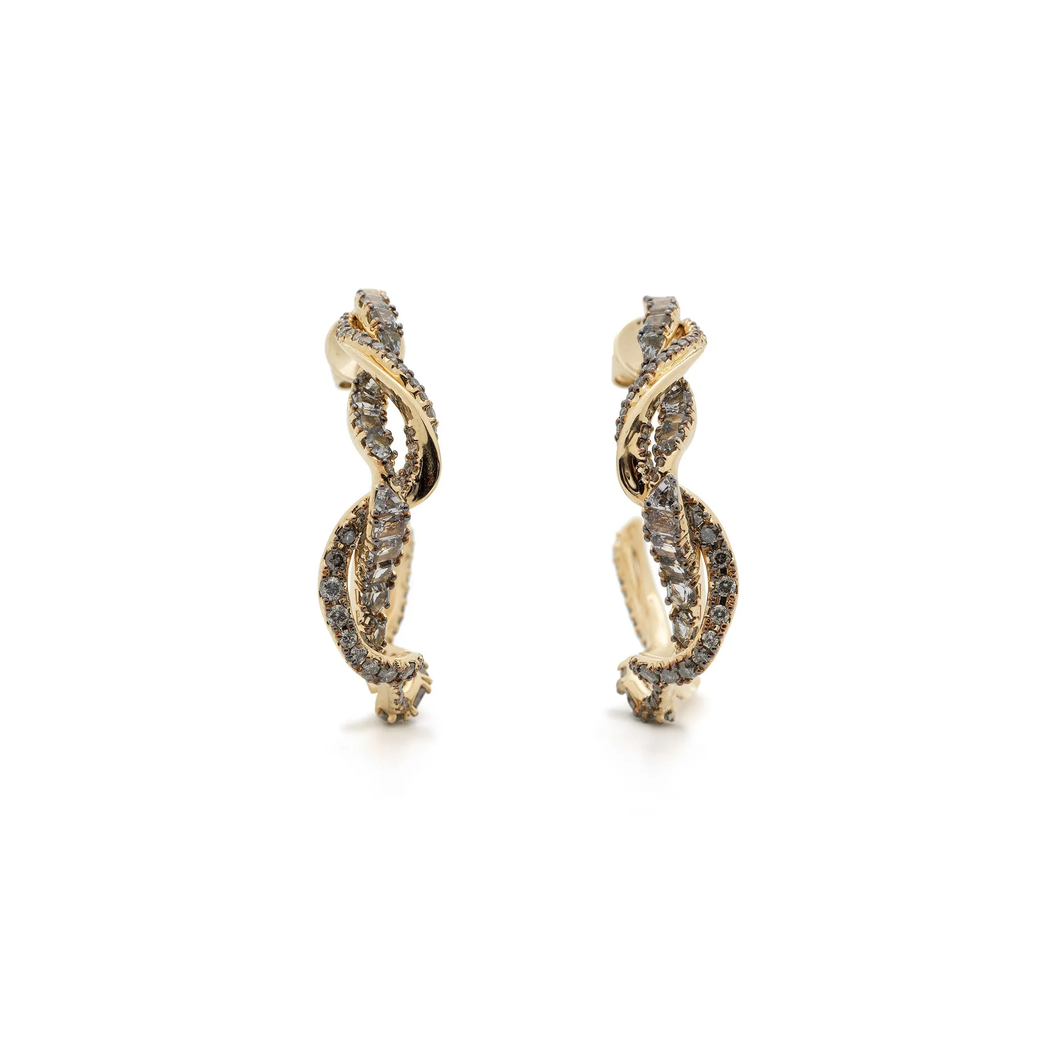 Diamond Smoke-Ring Hoop Earrings sold by Bibi van der Velden product image thumbnail 3