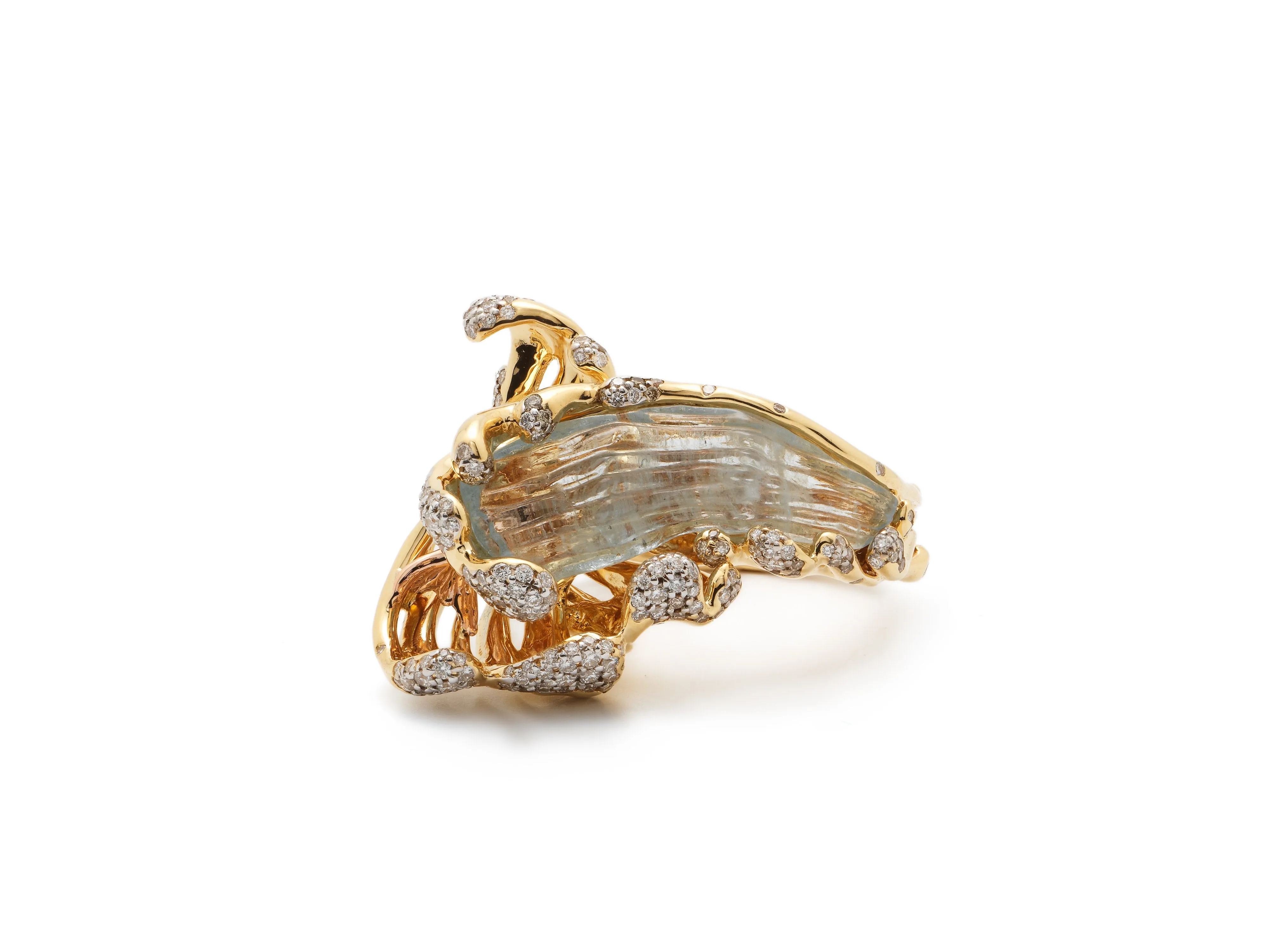 Mermaid Wave Ring Yellow Gold sold by Bibi van der Velden product image thumbnail 4