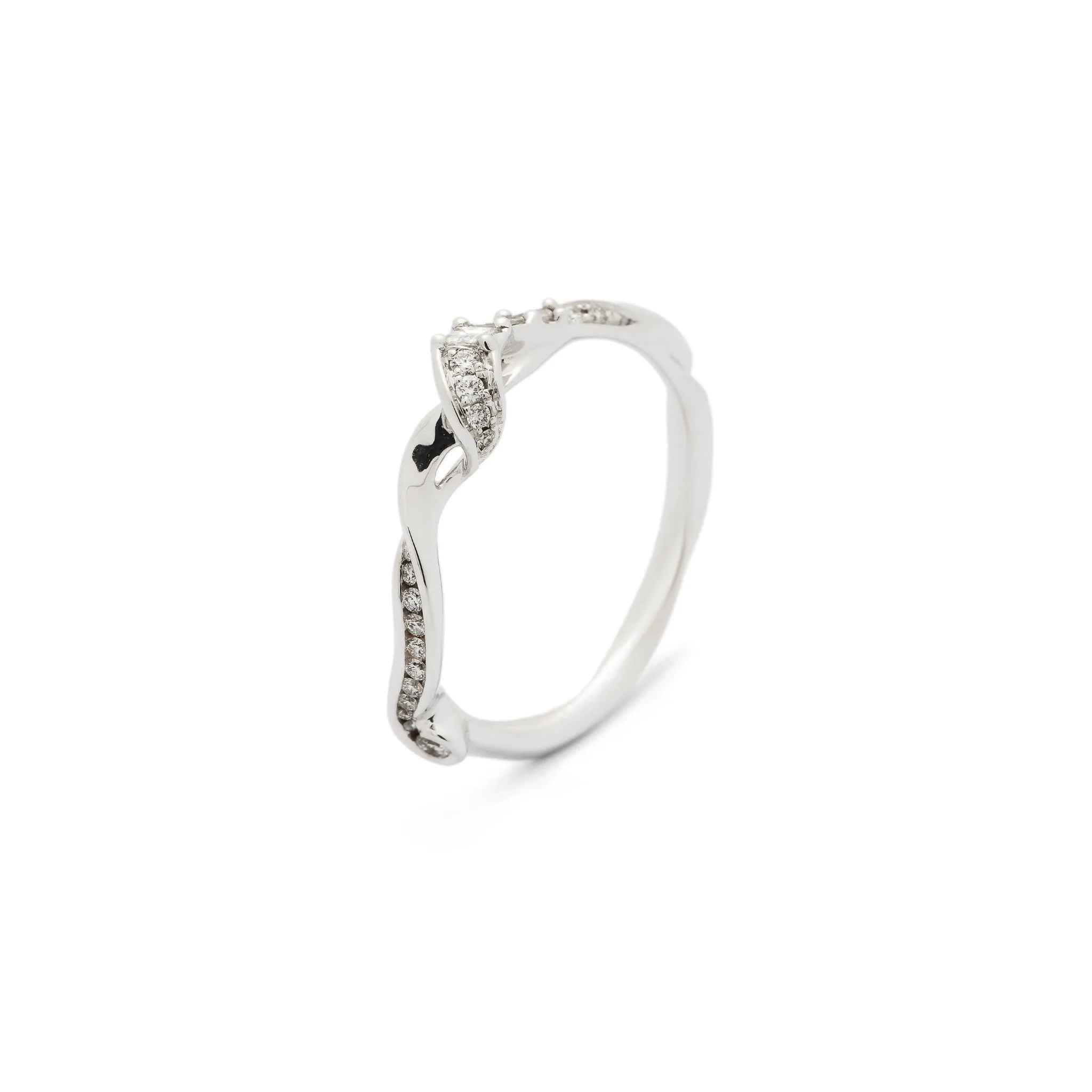 Diamond Swirl Stackable Ring sold by Bibi van der Velden