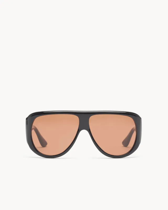 Gambia | Black Acetate | Tobacco Lens made by Port Tanger