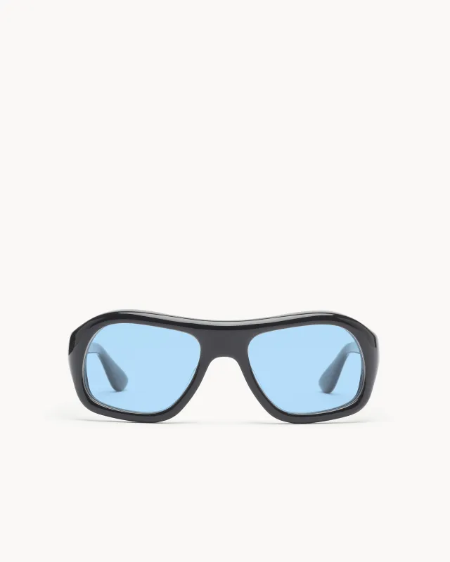 Gray | Black Acetate | Rif Blue Lens made by Port Tanger