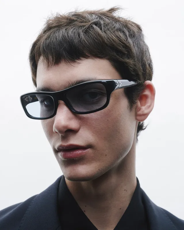 Ihya | Black Acetate | Rif Blue Lens made by Port Tanger