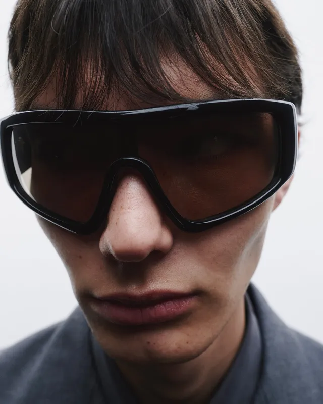 Noor | Black Acetate | Olive Lens made by Port Tanger