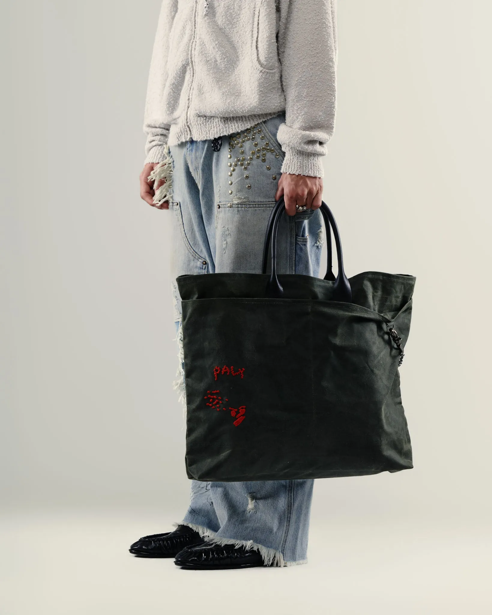 U BROKE ME WAXED CANVAS TOTE BAG sold by Paly Hollywood product image thumbnail 2