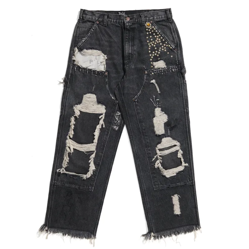 BUSTED DBL KNEE JEAN made by Paly Hollywood