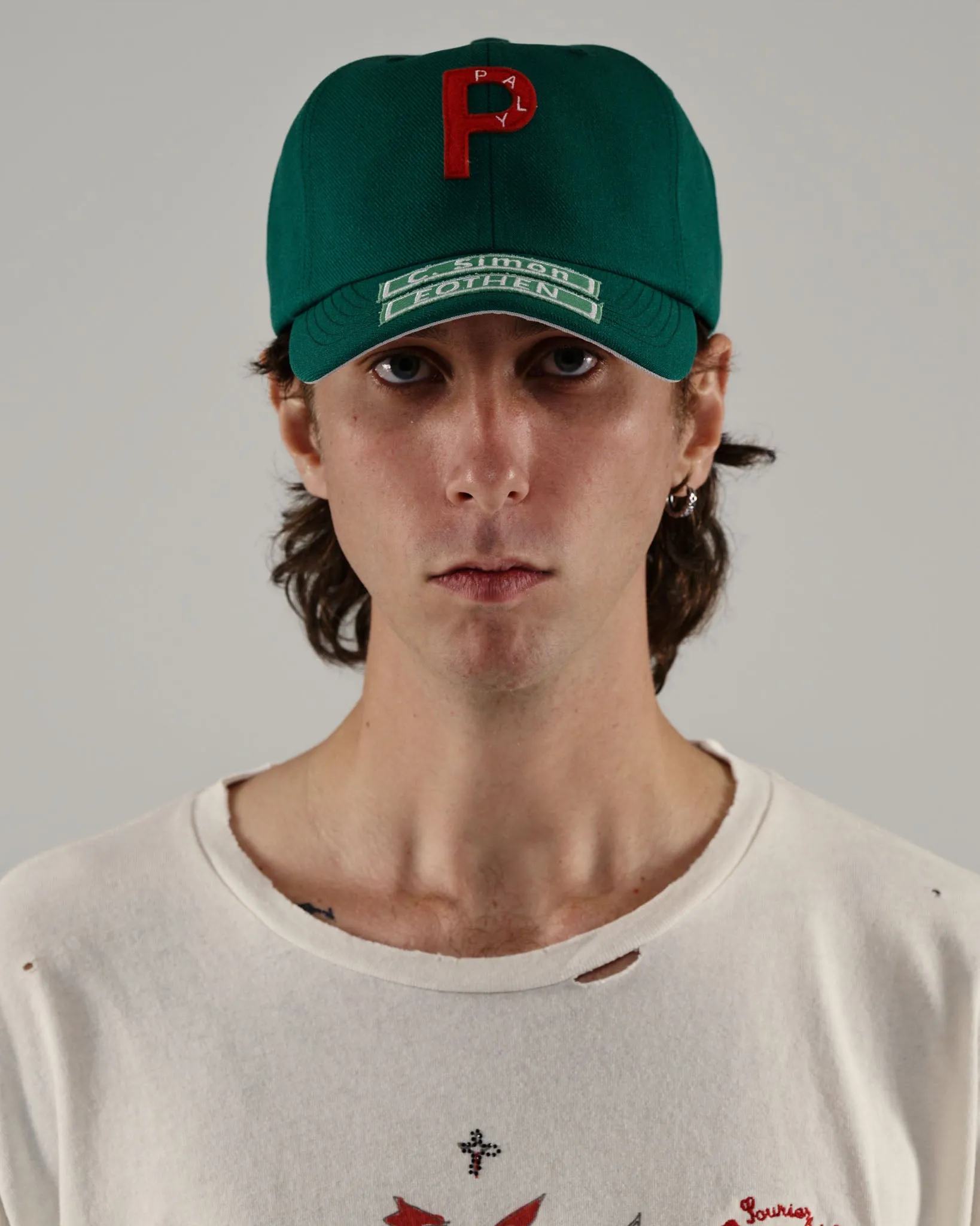 6 PANEL TWILL "P" HAT sold by Paly Hollywood product image thumbnail 4