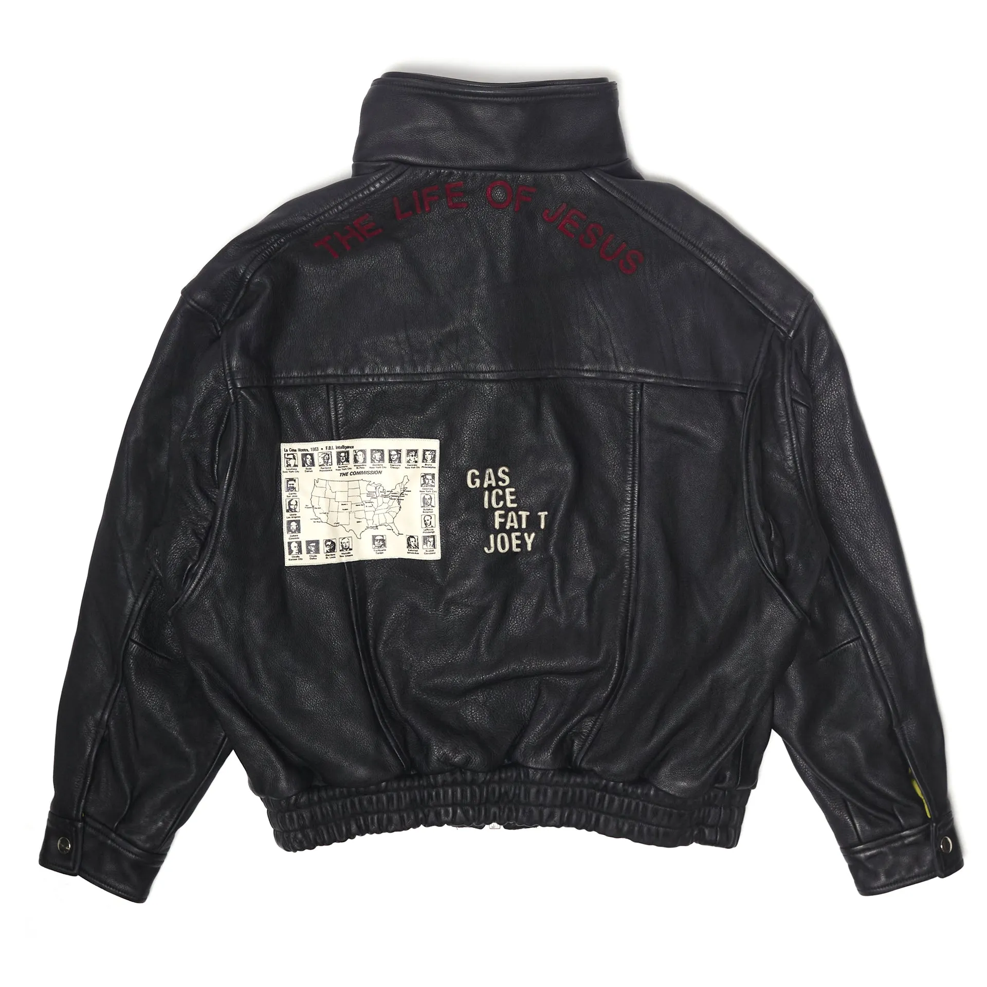THE COMMISSION LEATHER BOMBER JACKET sold by Paly Hollywood product image thumbnail 3