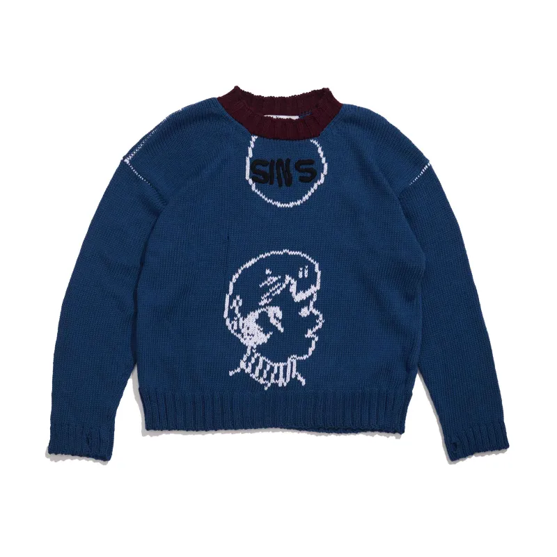 SINS HAND KNITTED SWEATER made by Paly Hollywood