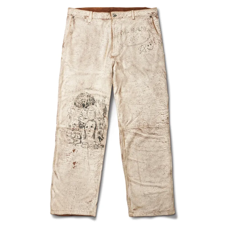 THE REALM PAINTED SUEDE PANT made by Paly Hollywood