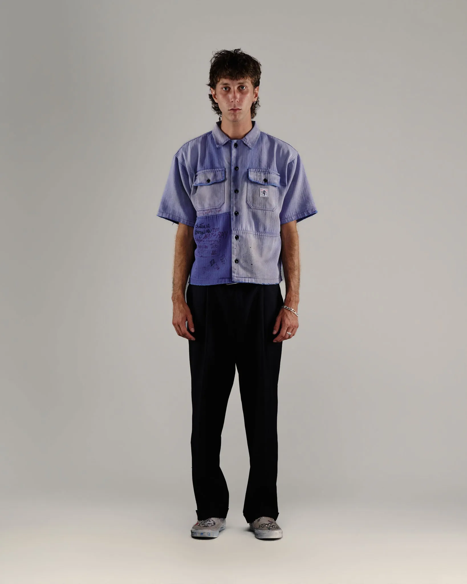 LOVE S/S HERRINGBONE WORK SHIRT sold by Paly Hollywood product image thumbnail 5