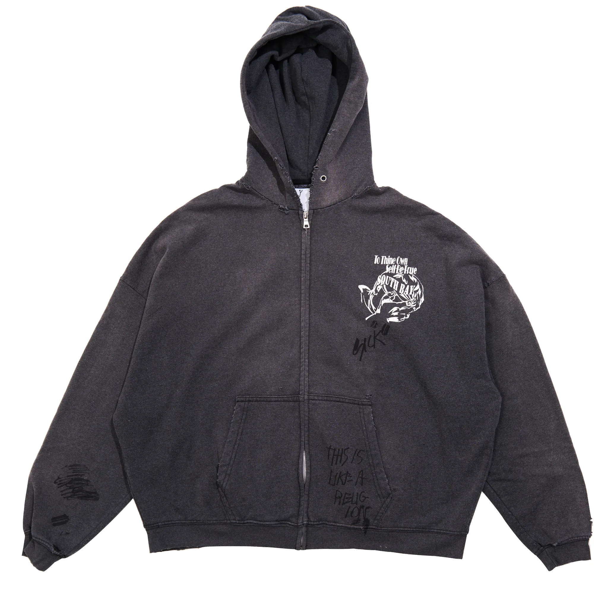 CARRYING THE MESSAGE ZIP HOODIE sold by Paly Hollywood