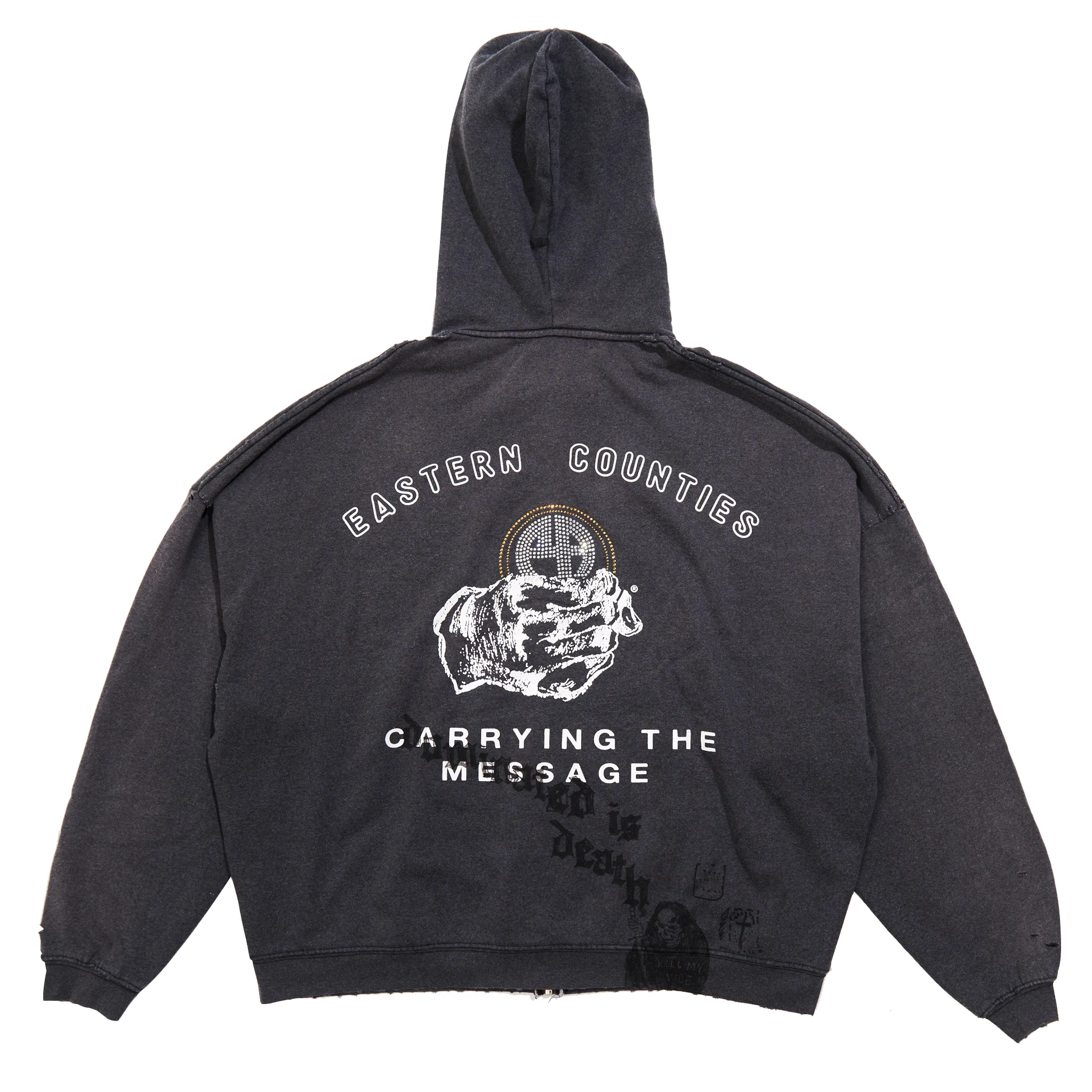 CARRYING THE MESSAGE ZIP HOODIE sold by Paly Hollywood product image thumbnail 2