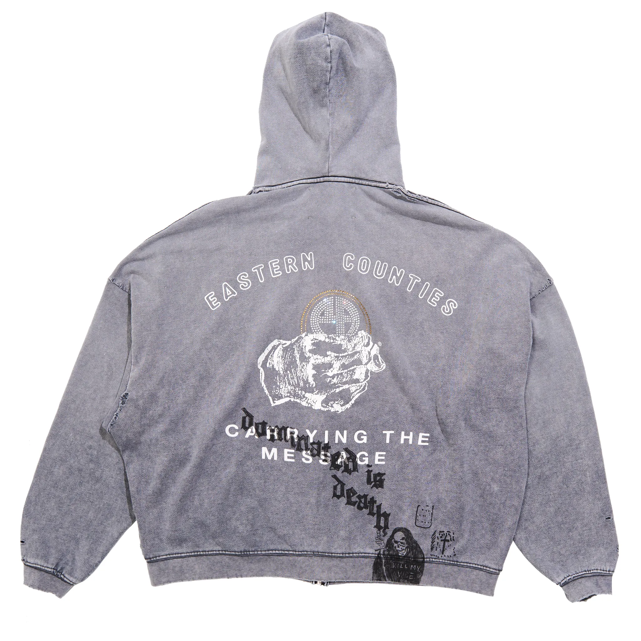 CARRYING THE MESSAGE ZIP HOODIE sold by Paly Hollywood product image thumbnail 2