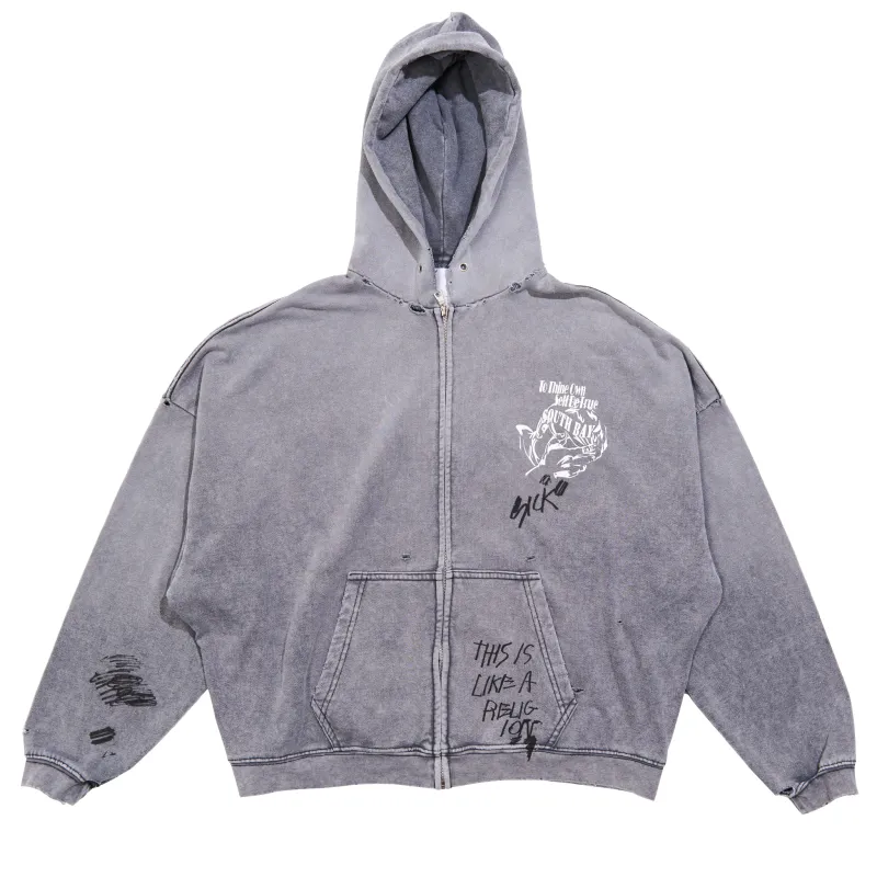 CARRYING THE MESSAGE ZIP HOODIE made by Paly Hollywood