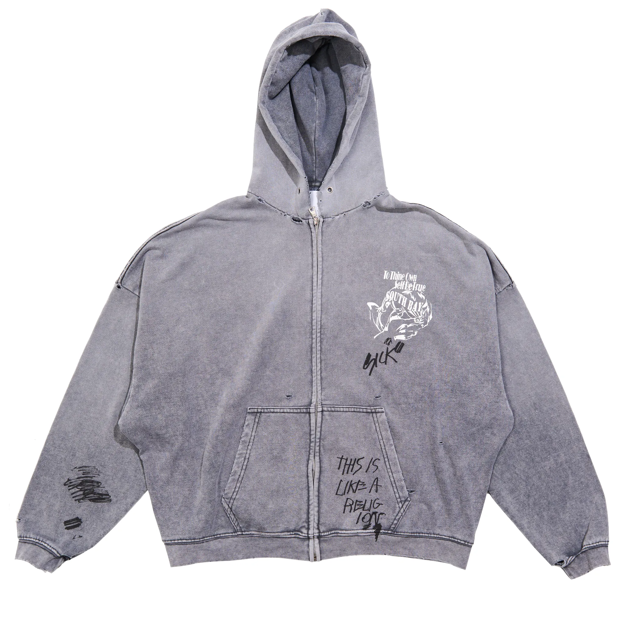 CARRYING THE MESSAGE ZIP HOODIE sold by Paly Hollywood