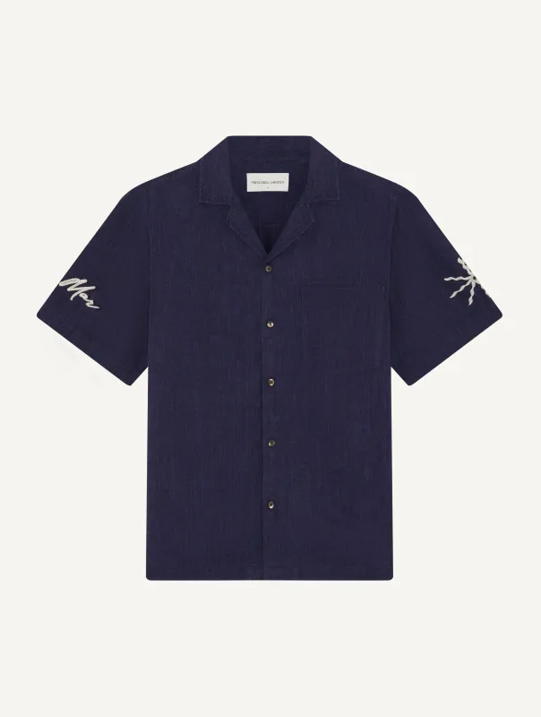 ALVES EMBROIDERED LINEN SHIRT made by Fescobol Carioca