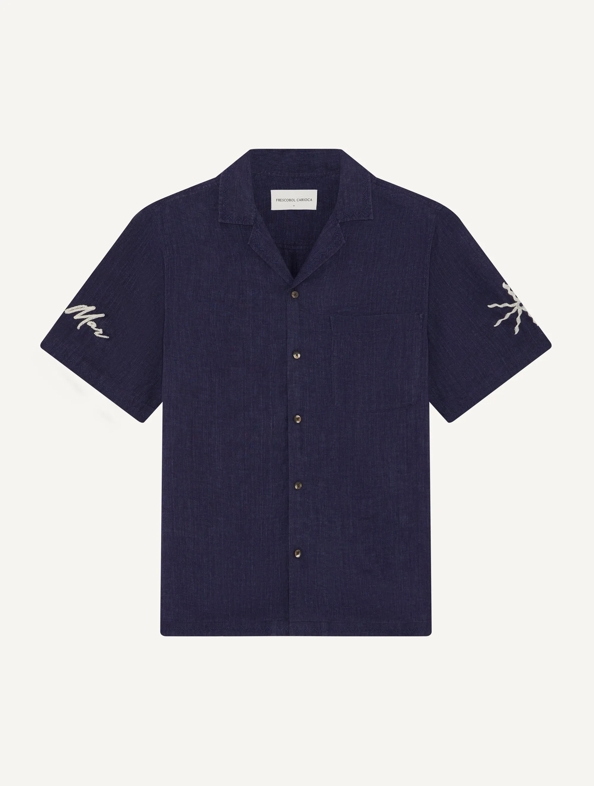 ALVES EMBROIDERED LINEN SHIRT sold by Fescobol Carioca