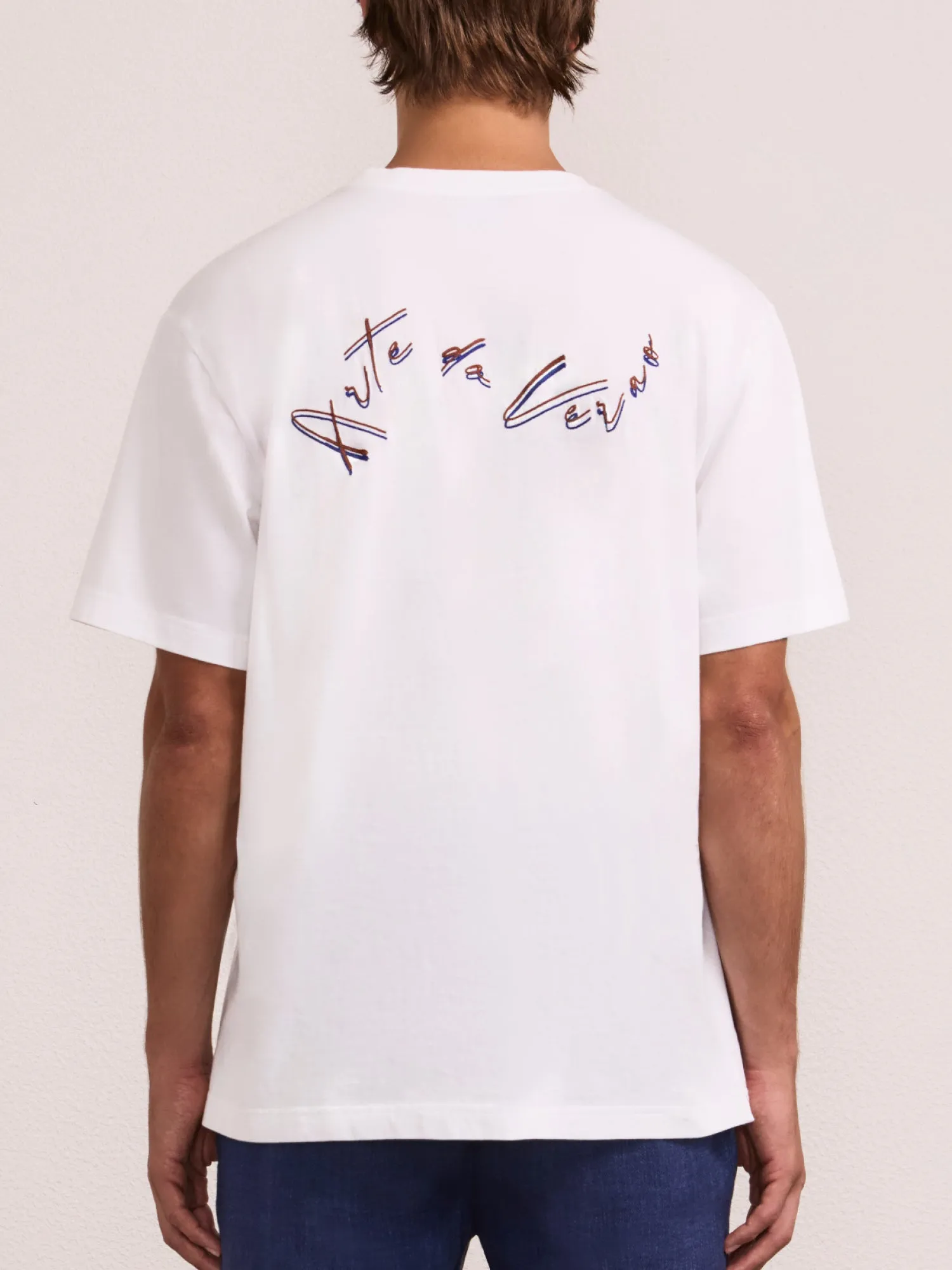 DINIS EMBROIDERED COTTON T-SHIRT sold by Fescobol Carioca product image thumbnail 5