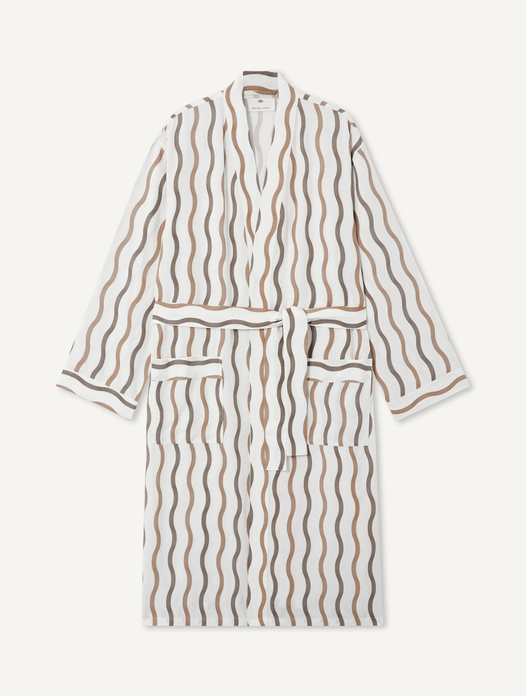LA MARZOCCO TEFE LINEN-BLEND ROBE sold by Fescobol Carioca
