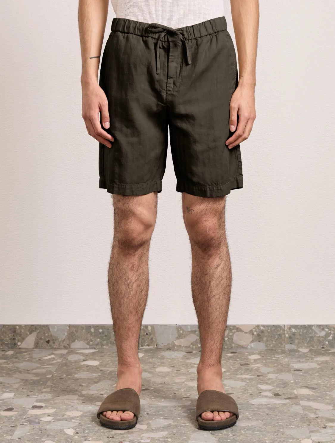 FELIPE HERRINGBONE LINEN SHORTS sold by Fescobol Carioca product image thumbnail 4