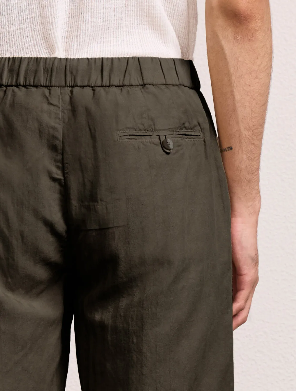 FELIPE HERRINGBONE LINEN SHORTS sold by Fescobol Carioca product image thumbnail 3