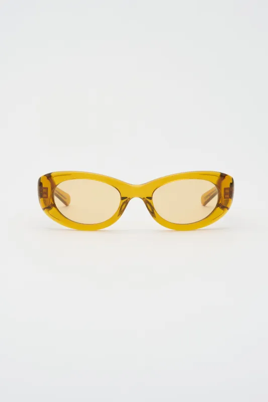 RAMONA Crystal Yellow / Yellow Lens made by FLATLIST EYEWEAR