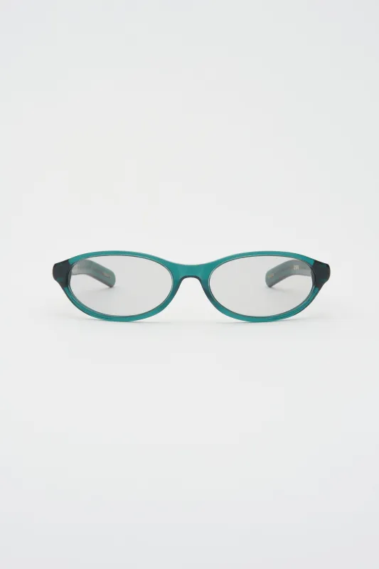 OLYMPIA Crystal Teal / Light Grey Lens made by FLATLIST EYEWEAR