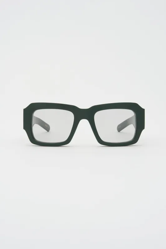 MARFA Solid Dark Green / Light Grey Lens made by FLATLIST EYEWEAR